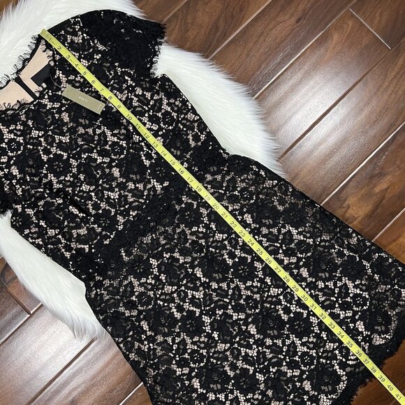 J. Crew Collection Women's Size 10 Black Lace Fit & Flare Dress F9096 - Picture 6 of 11